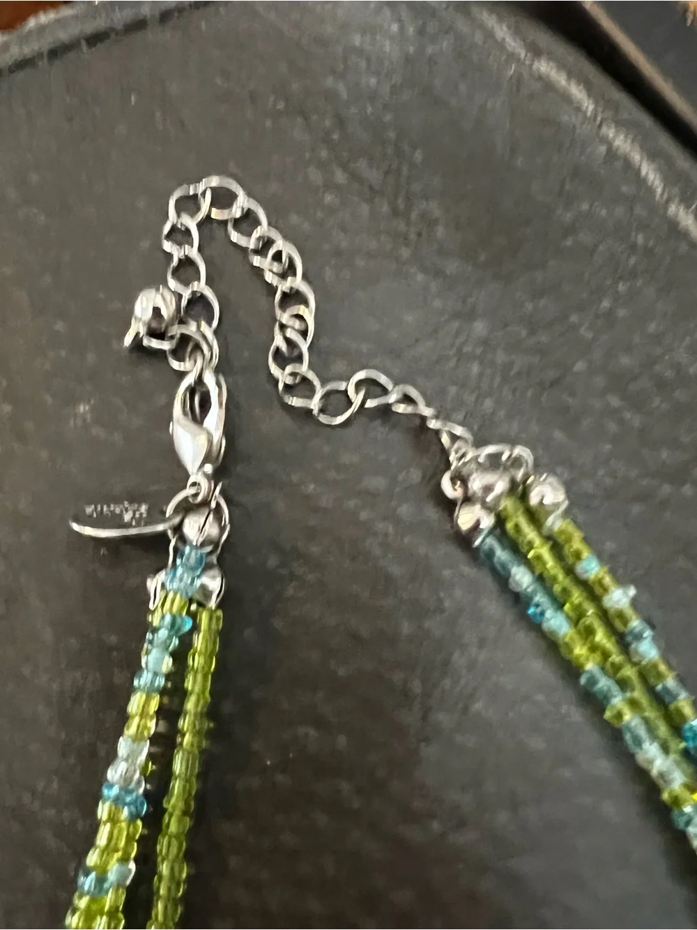 Green Glass Triplet Pendant Necklace - Women Jewelry Lia Sophia.